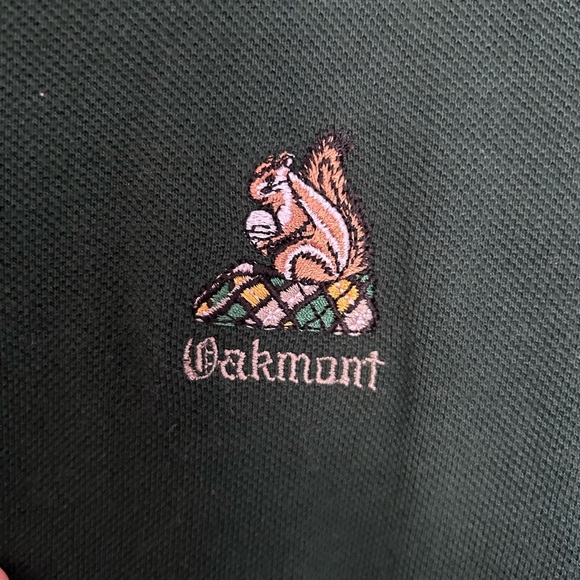 Vintage Slazenger OAKMONT Country Club Squirrel Logo 100% Cotton Polo XL - Picture 8 of 9